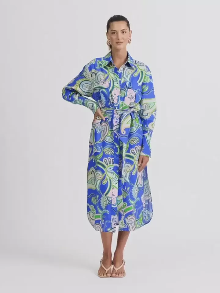 Woman SHEIKE Balearic Sea Linen Shirt Dress